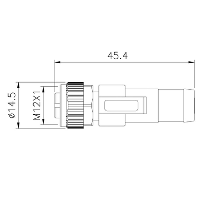 Male Female Connector Waterproof 4 Pin M12 Sensor Plug Ip67 M12 Terminal Resistance Pin Plug