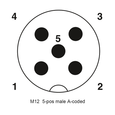 M12 RG TPU GF Waterproof 5 Pin Connector T Type 1 Male To 2 Female TPU