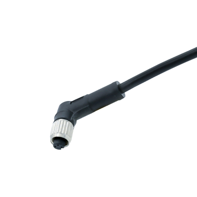 IP67 Waterproof Circular Connector Female Molding M5 M8 M12 Black Cable